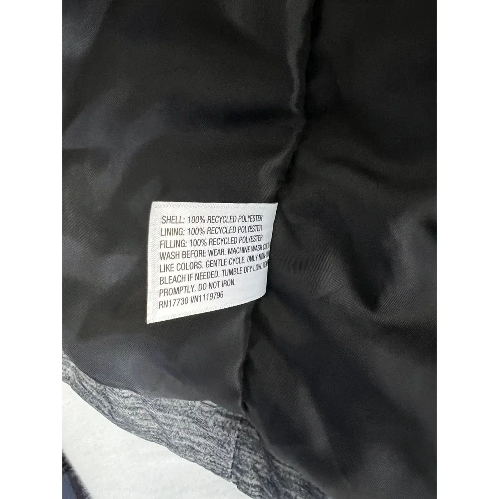 All in Motion‎ Kids Gray Puffer Jacket Wind Water Resistant Full Zip S